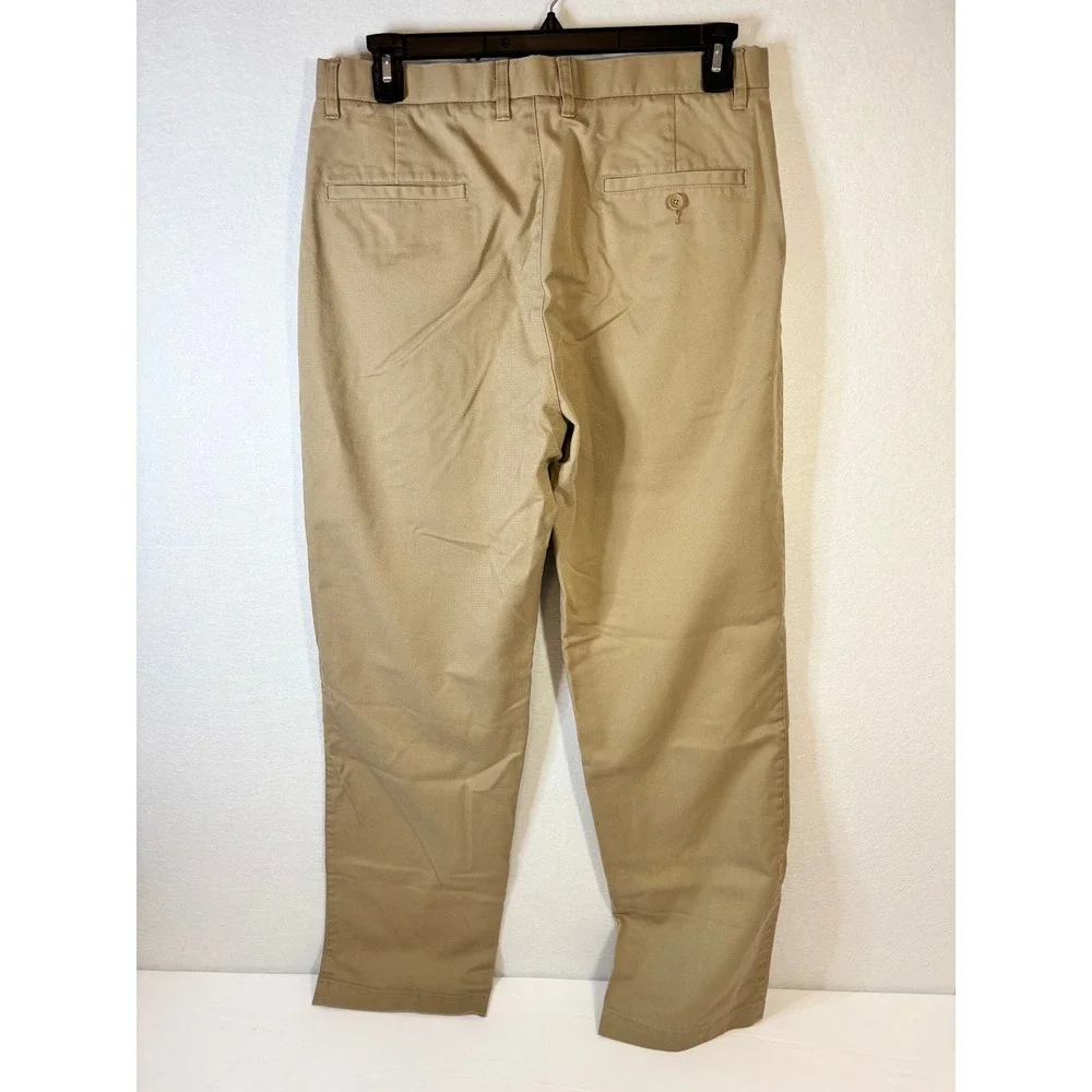 Oobe Mens Chino Pants 34x32 Khaki Tan Straight Leg Flat Front Twill Trousers